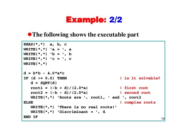 Write fortran write fortran 95